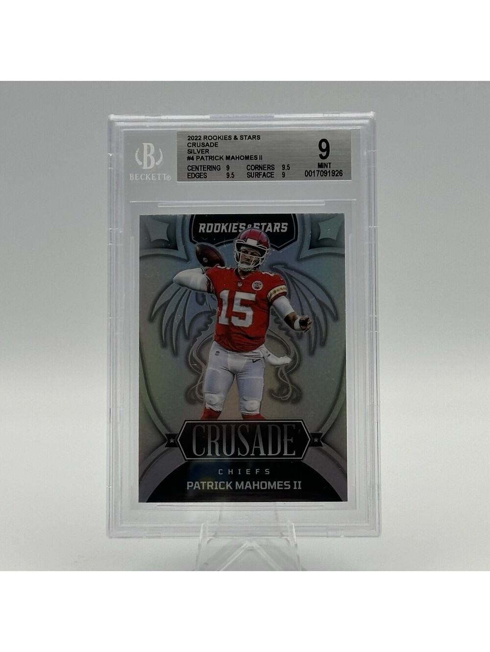 Patrick Mahomes II 2022 Rookies & Stars Crusade Silver #CR-4 BGS 9 Mint